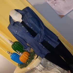 Lane Bryant Blue Jean Shirt. Size 18W